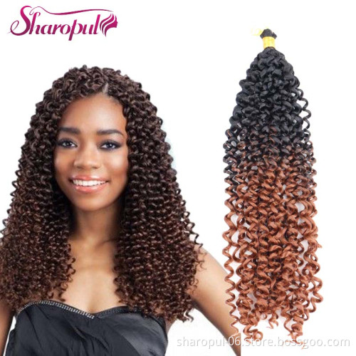 wholesale Bohemia synthetic deep curly spring twist water wave crochet braid hair hair extension